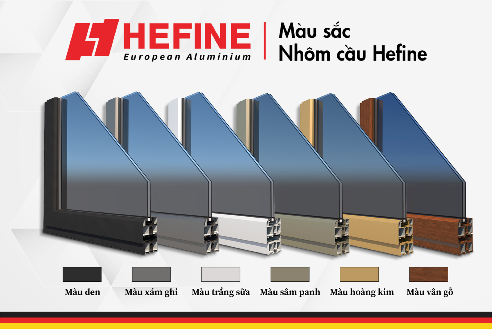 Bảng Màu Nhôm Cầu Hefine 