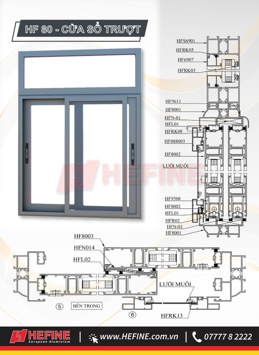 HF 80 - NHÔM CẦU CÁCH NHIỆT HỆ 80